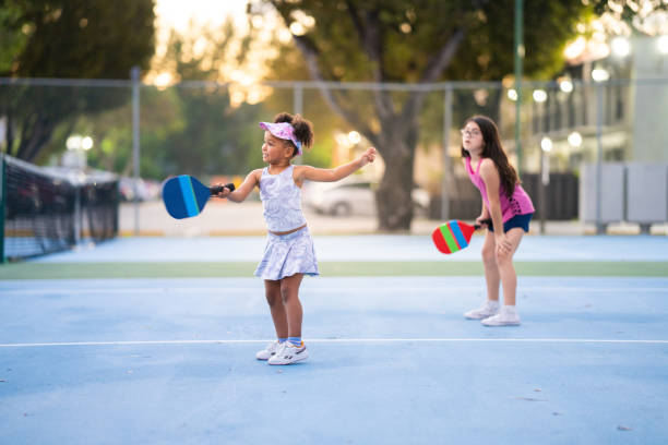 girls enjoying pickleball with TGA in northern nassau county